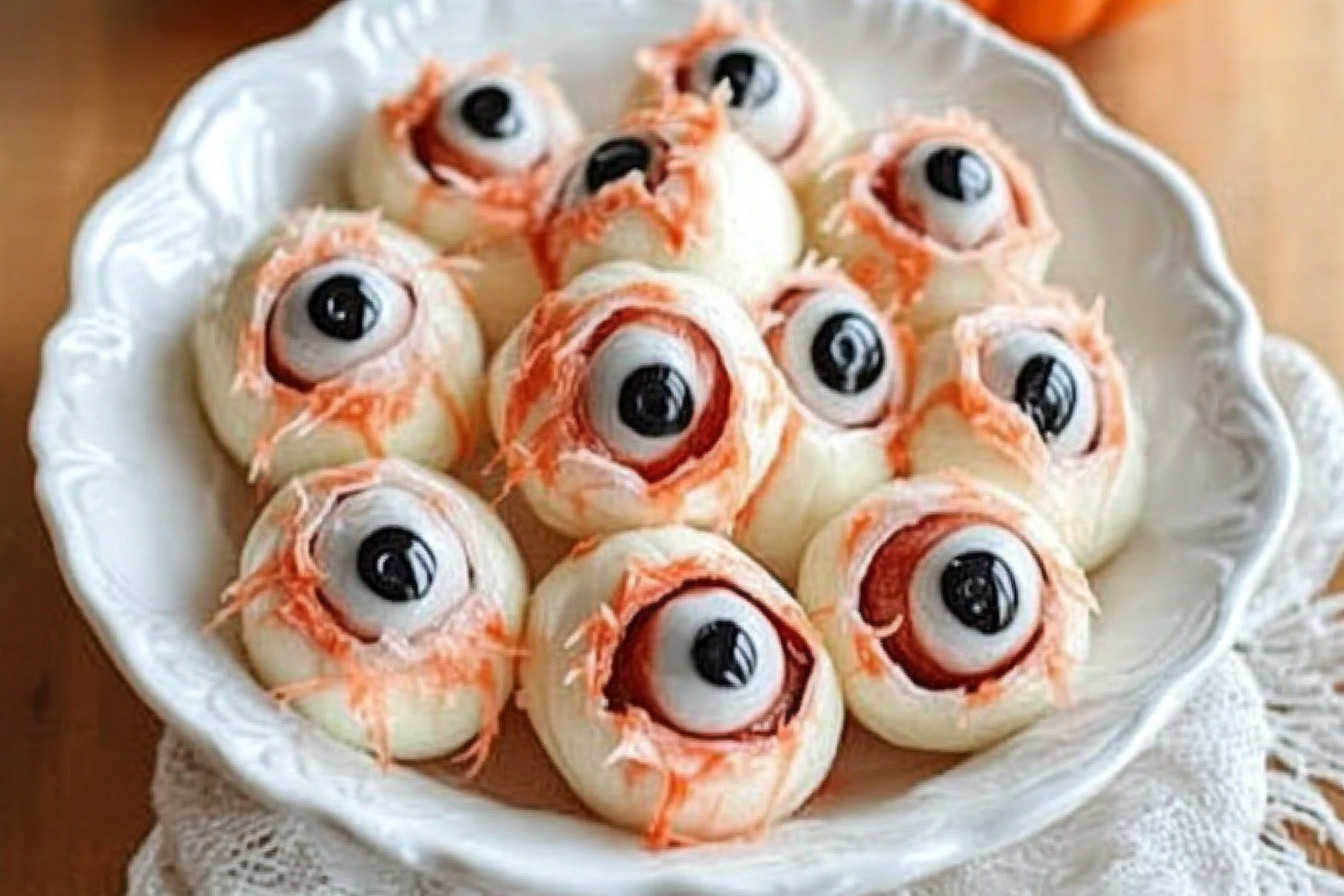 Mozzarella Eyeballs Halloween