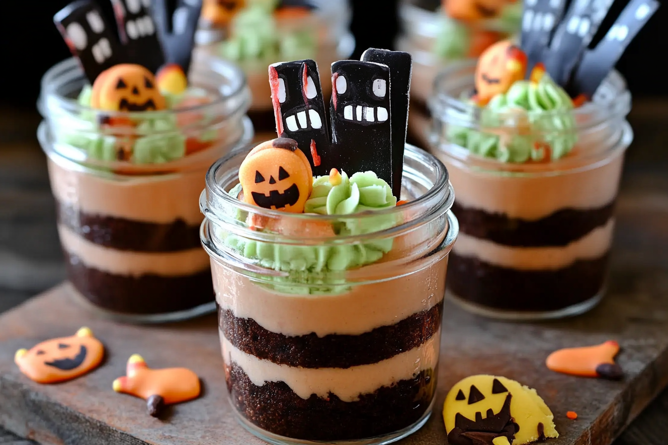 Halloween Cake Jars