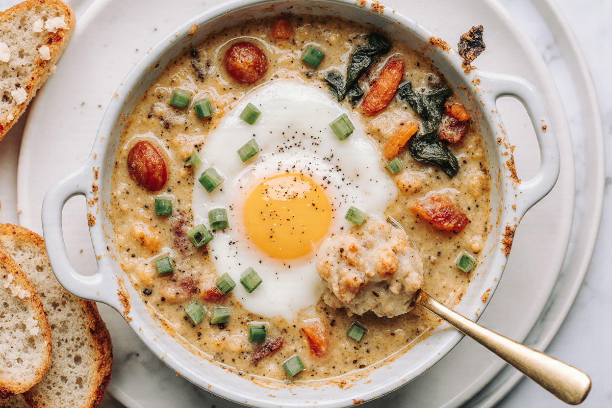 Baked Feta Eggs