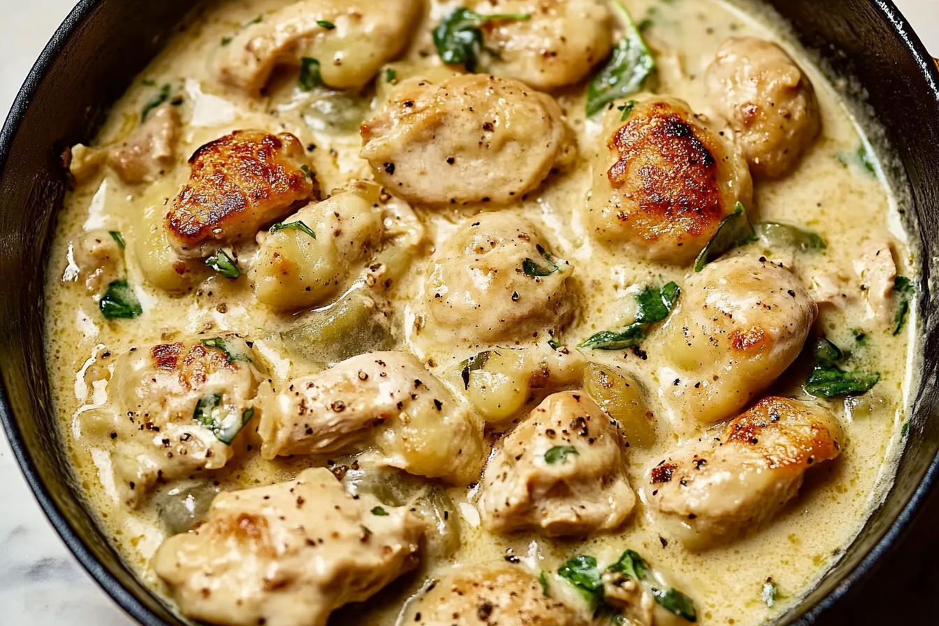 creamy garlic chicken gnocchi