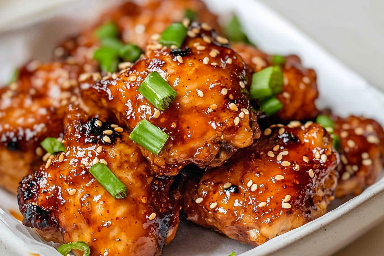 Air Fryer Korean Soy Garlic Chicken Thighs