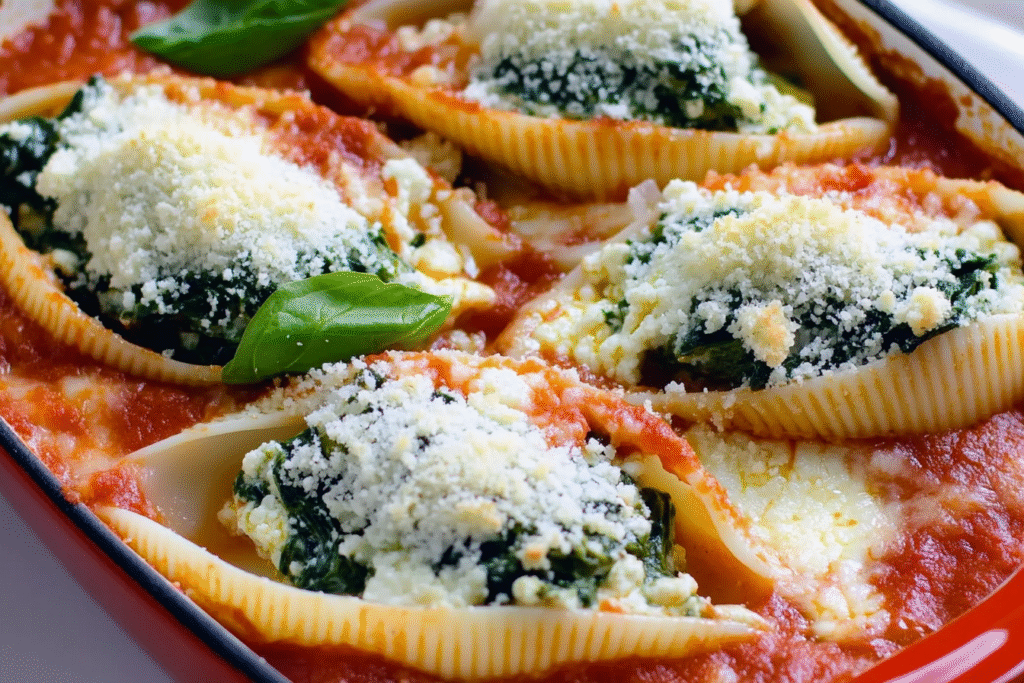 Spinach and Ricotta Stuffed Shells