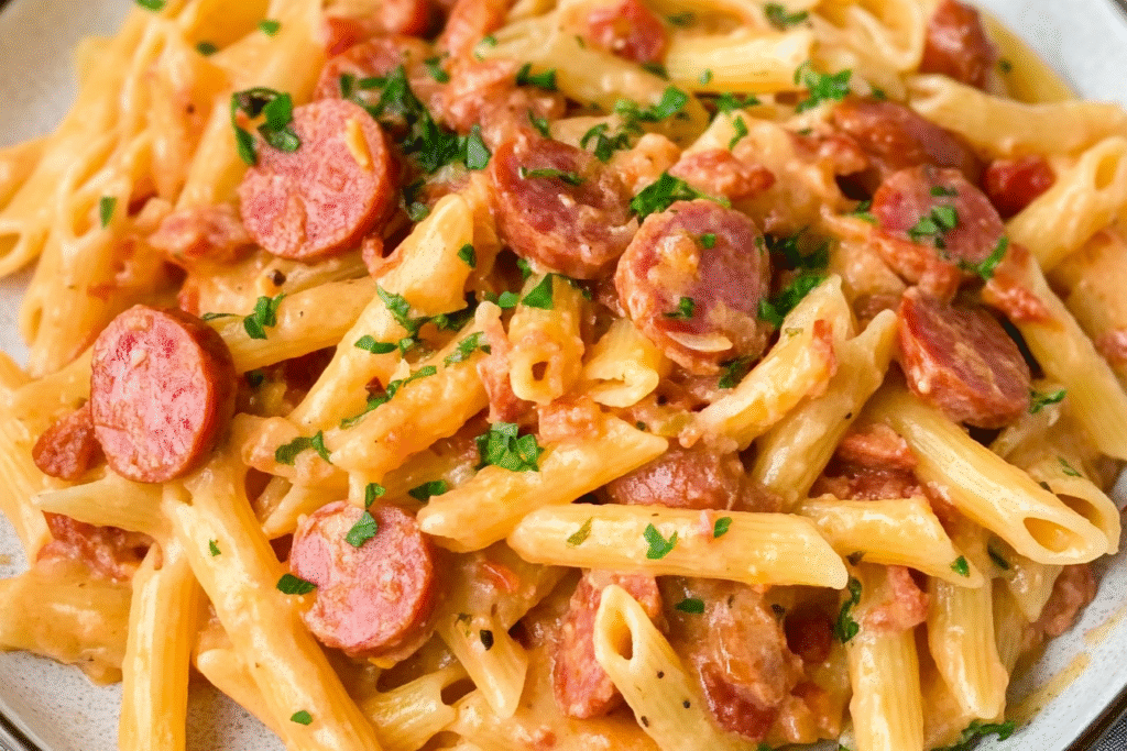Creamy Kielbasa Pasta