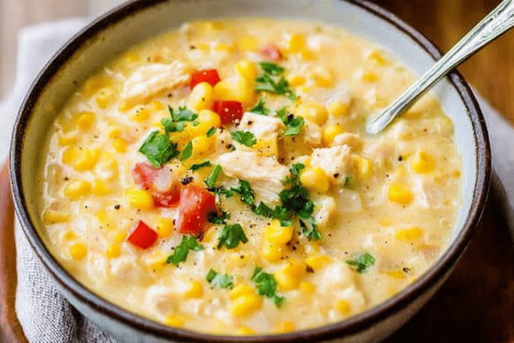 crockpot chicken corn chowder