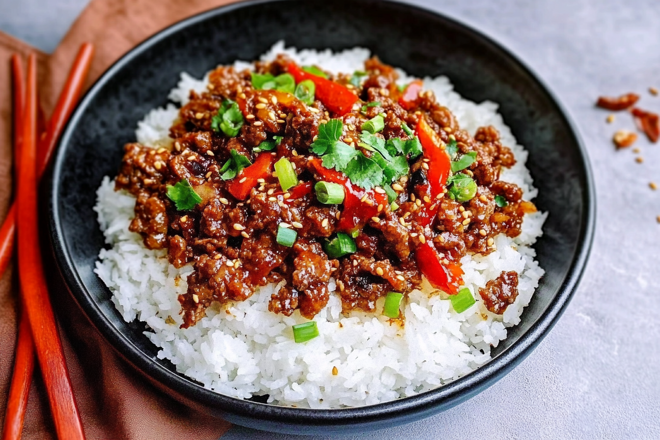 Crispy Chilli Beef Rice