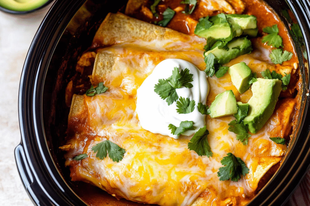 The Best Chicken Enchilada Crock Pot Meal for Dinner Tonight