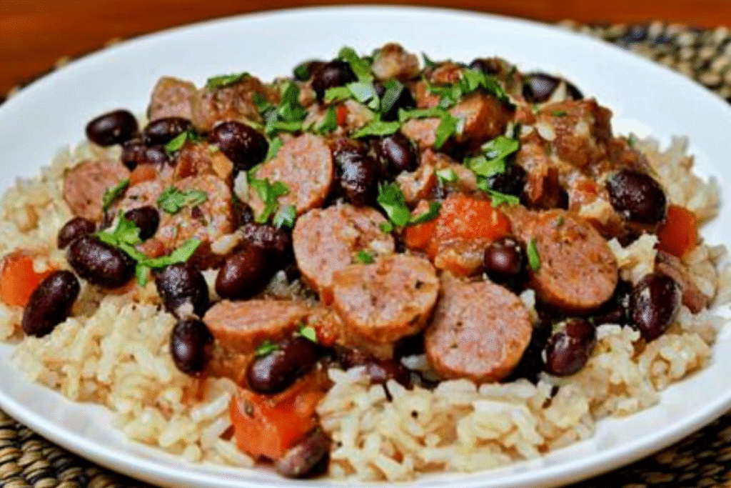 Black Beans and Rice with Sausage