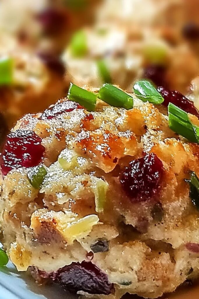 Cranberry Turkey Stuffing Balls
