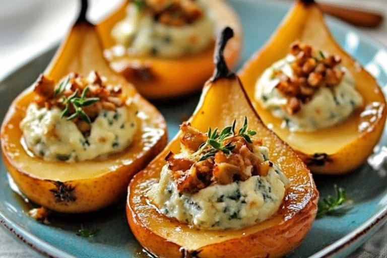 Blue Cheese Stuffed Pears Recipe