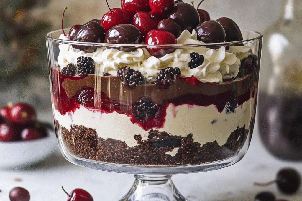 Easy Black Forest Trifle for Christmas | A Festive Dessert to Impress